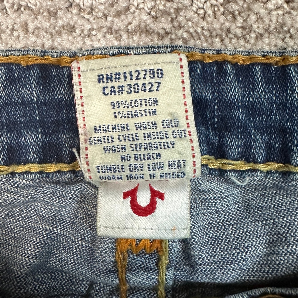 Vintage True Religion Joey Super T Blue Flared Jeans Mens 29 Made in USA Y2K - Picture 6 of 9